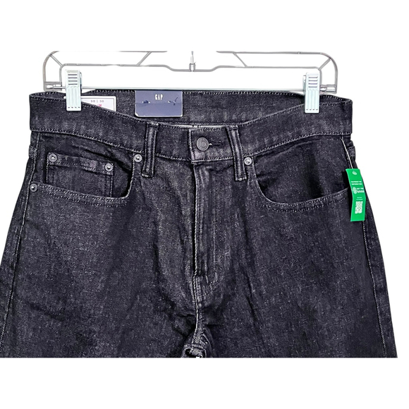 Gap NWT Slim Soft Flex Dark Wash Men's Denim Jeans Size 30x30 Casual Black Zip - Picture 2 of 7